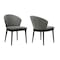 Armen Living Juno Charcoal Fabric and Black Wood Dining Side Chairs, PK2 LCJNSIBLCH - alternate 1